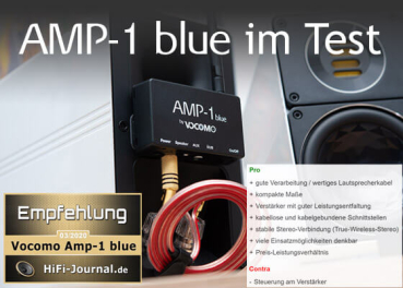 AMP-1 blue - Bluetooth TWS Verstärker (Paar)